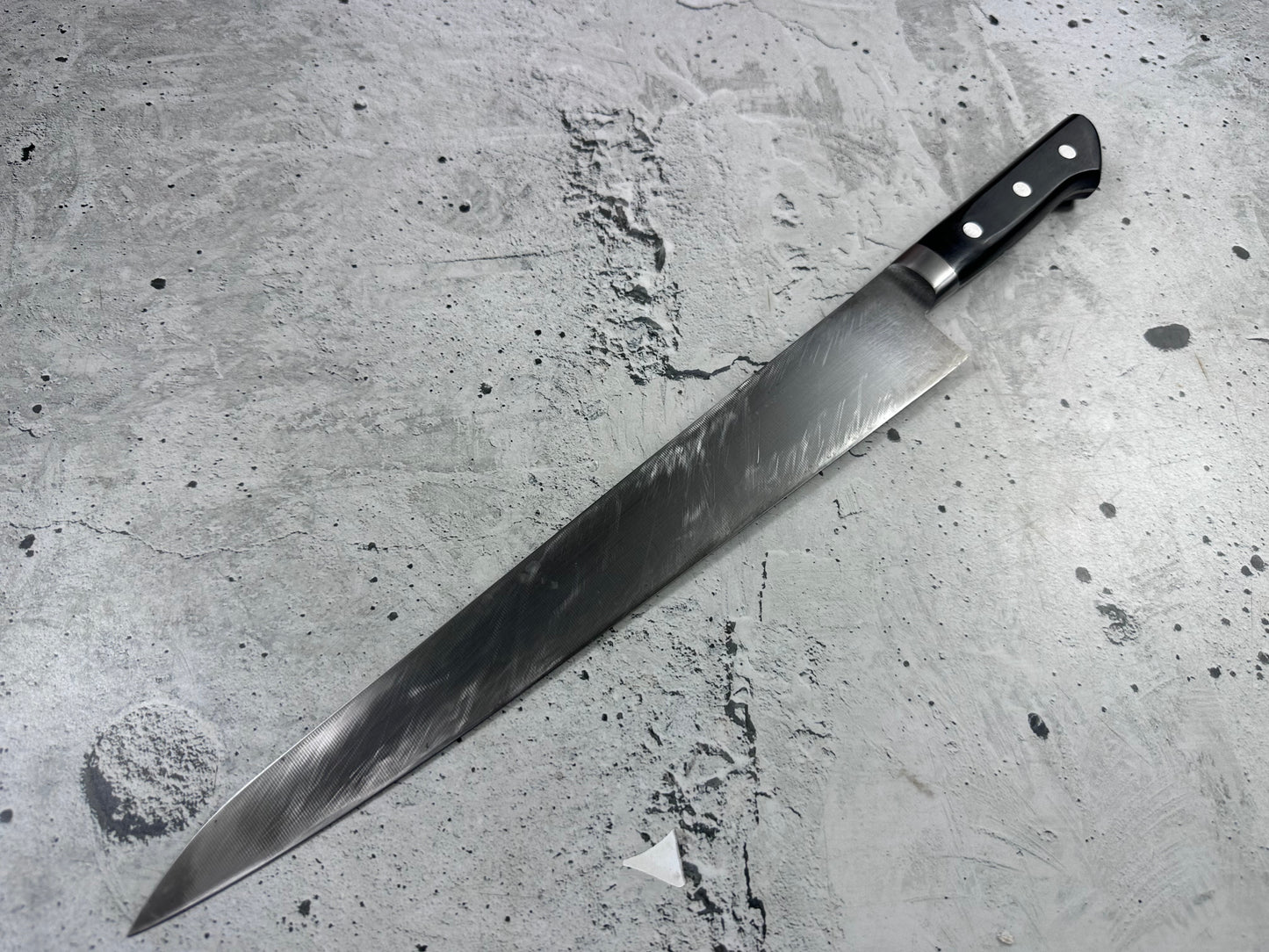 Vintage Sakai Kikumori Sujihiki Knife 300mm Carbon Steel Wood Handle 2238