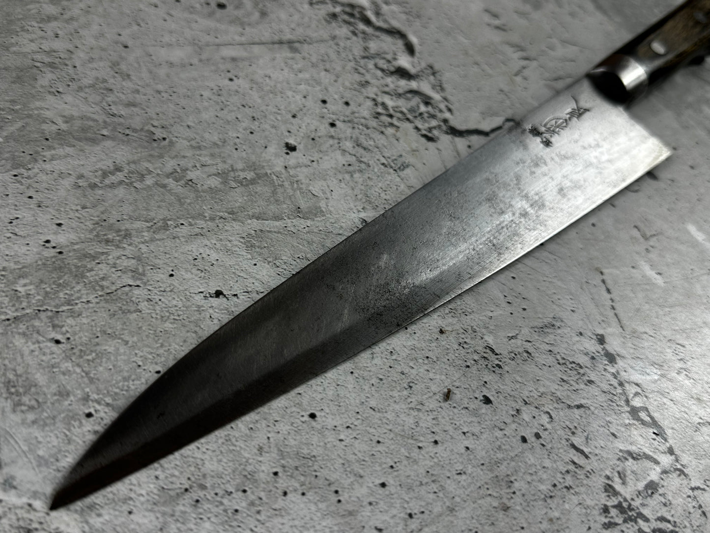Vintage Japanese Gyuto Knife 250mm Carbon Steel  Made in Japan 2013