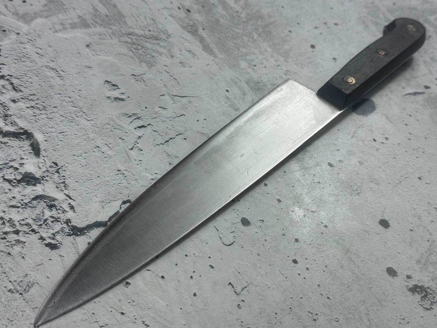 Vintage French Chef Knife 200mm Stainless Steel Wood Handle 2174