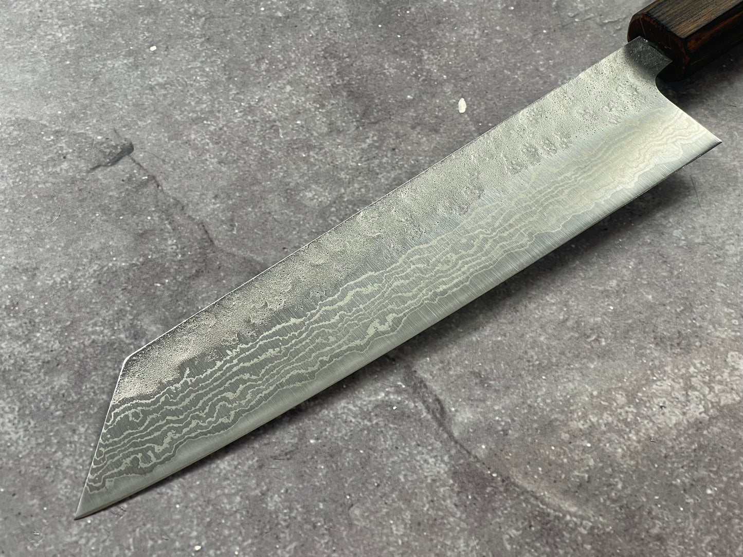 Tsunehisa 440c Damascus Nashiji Kiritsuke 210mm Oak Handle Made in Japan 🇯🇵