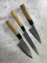 Load image into Gallery viewer, Vintage Japanese Knife Set 3x Carbon Steel Made in Japan 🇯🇵 1902