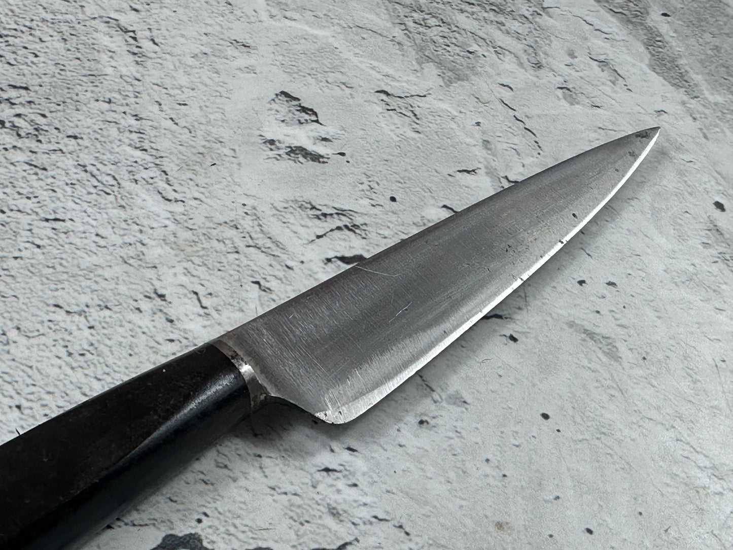 Vintage French Nogent Style Paring Knife 80mm Inox Steel POM Handle 2204