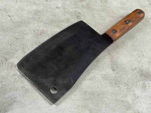 Vintage Butcher Cleaver Knife 200mm Carbon Steel Blade Made in USA 🇺🇸 1920