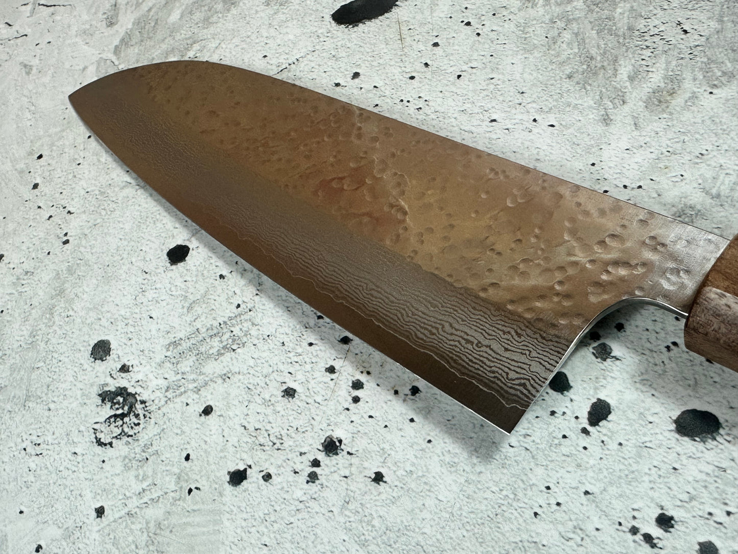 Makoto Kurosaki VG7 Damascus Santoku Knife 165mm