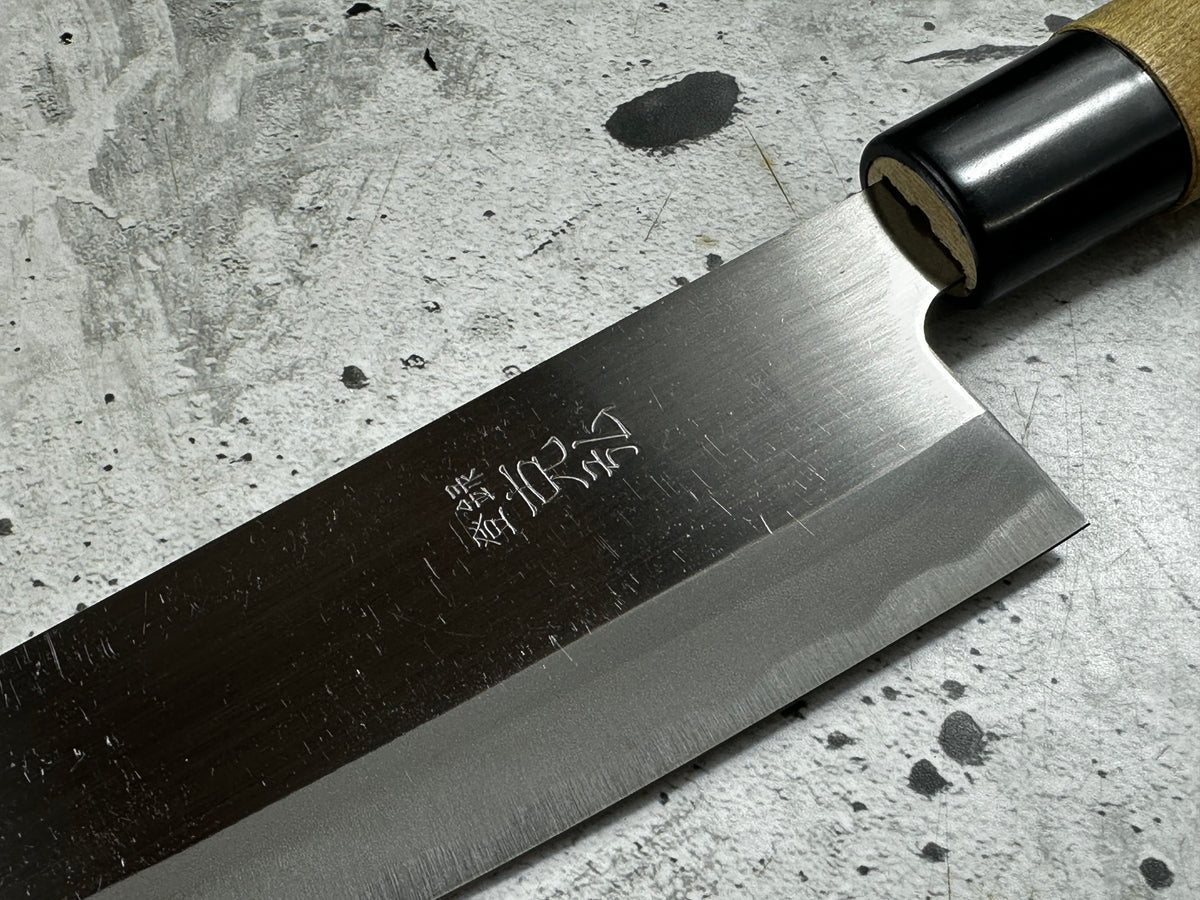 Vintage Katsuhiro Santoku Knife 170mm High Carbon Steel Magnolia Handle 2275