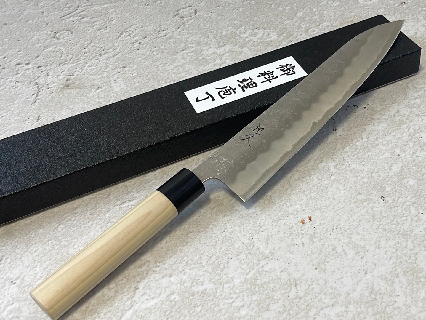 Tsunehisa G3 Nashiji HBC Gyuto 240mm - Made in Japan 🇯🇵 Magnolia Oval Wa Handle