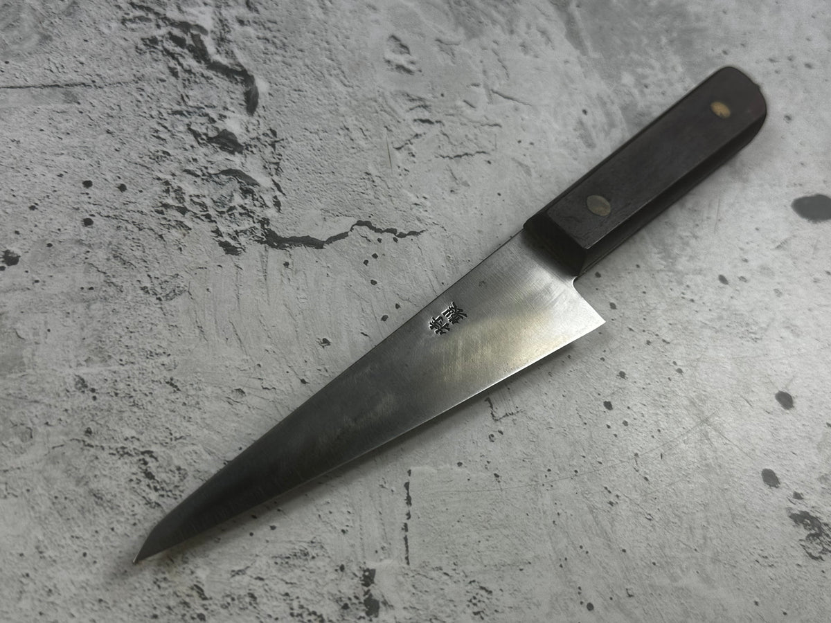 Vintage Minamoto Sukehisa Honesuki Knife 135mm Carbon Steel Wood Handle 2234