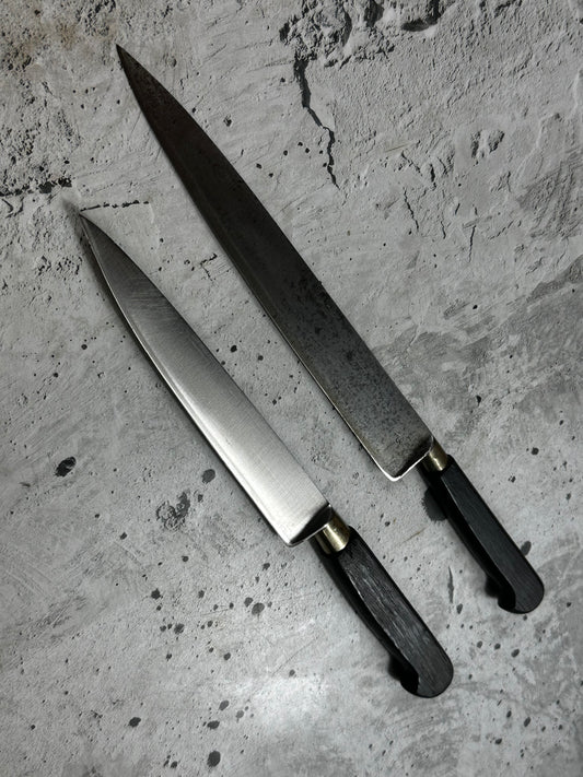 Vintage Nogent Knife  Set 2x Carbon Steel Made in France 🇫🇷 2046