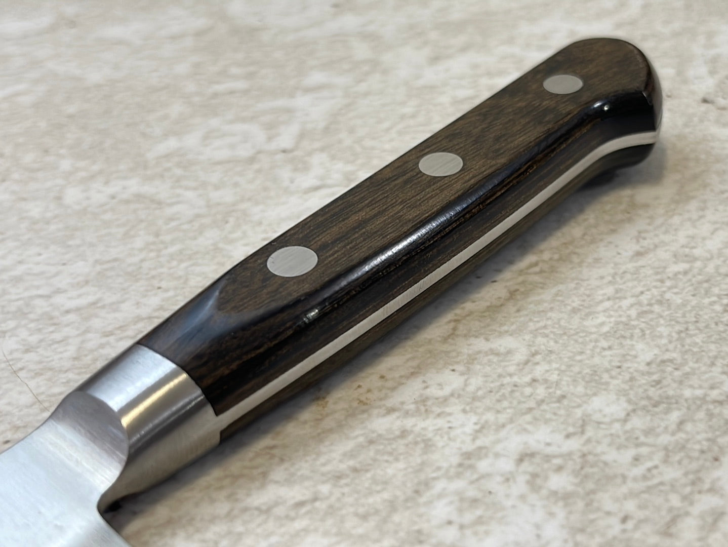Tsunehisa G3 Nashiji Brown Petty 135mm - Made in Japan 🇯🇵 With Bolster