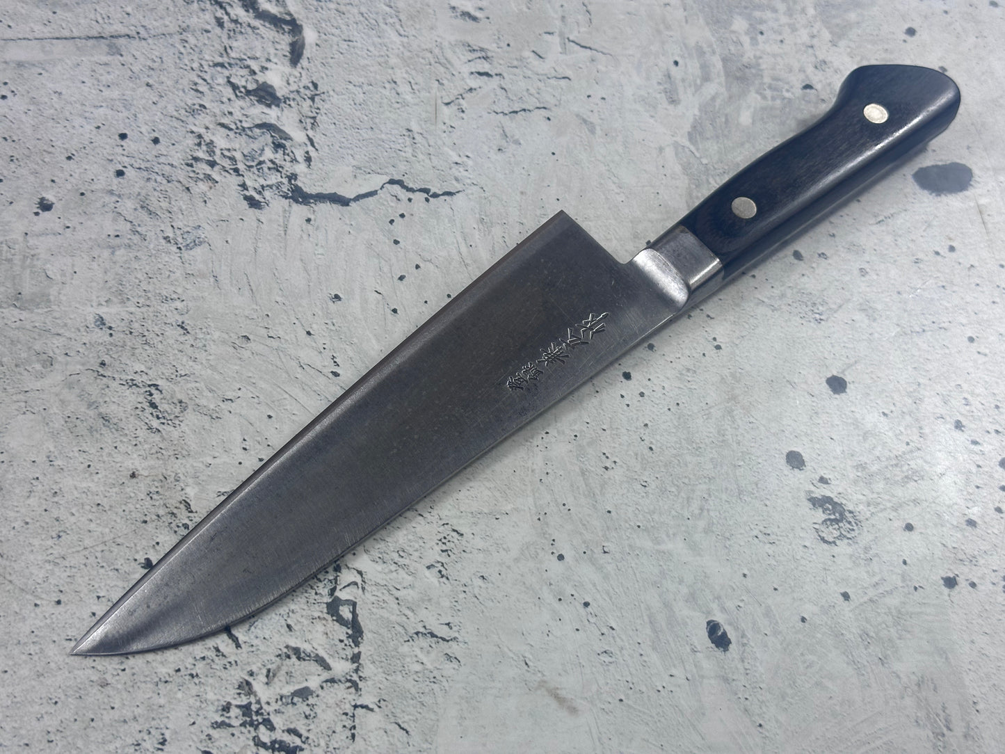 Vintage Kanehiro Santoku Knife 170mm Carbon Steel 2141