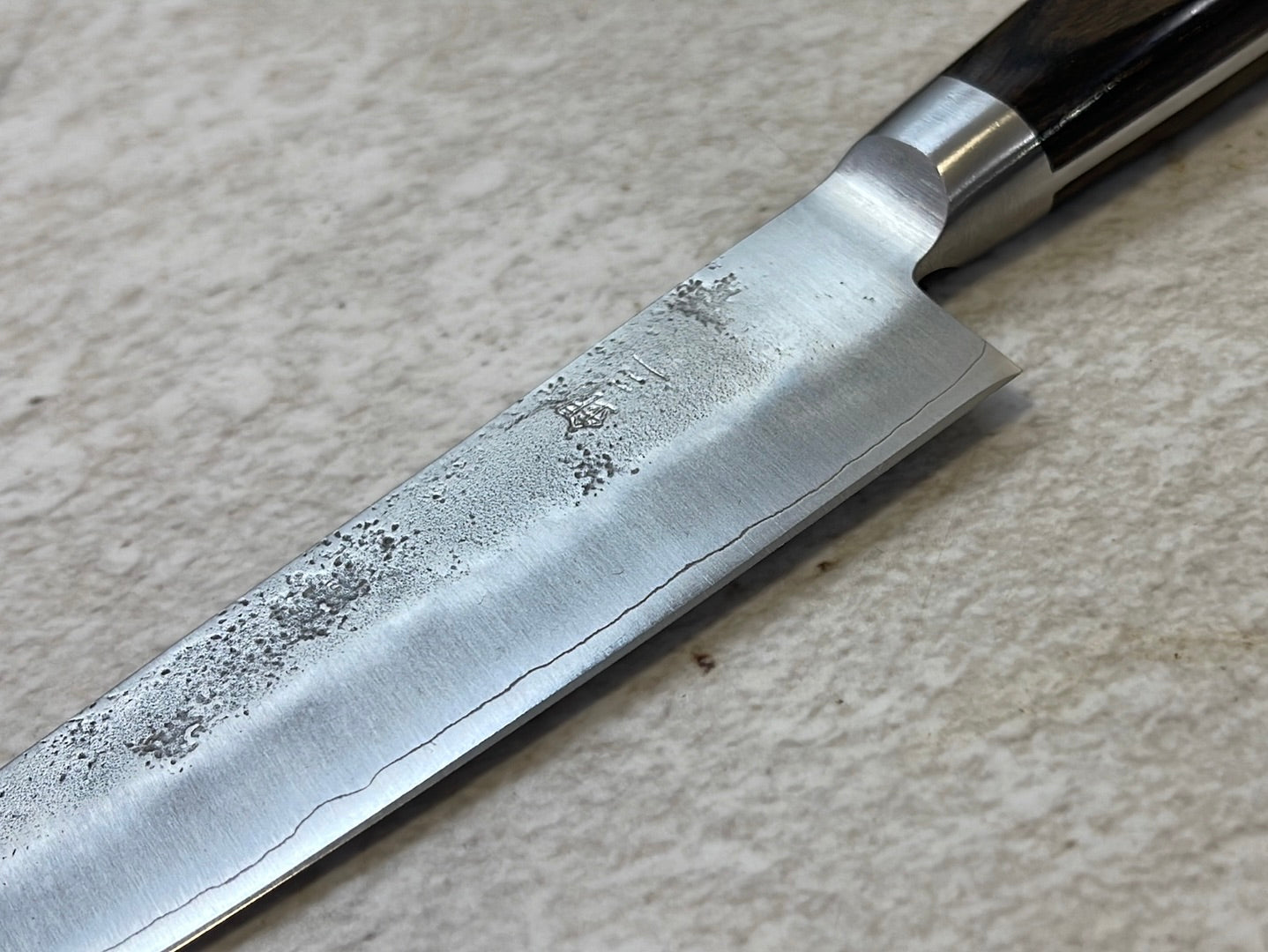 Tsunehisa G3 Nashiji Brown Petty 135mm - Made in Japan 🇯🇵 With Bolster