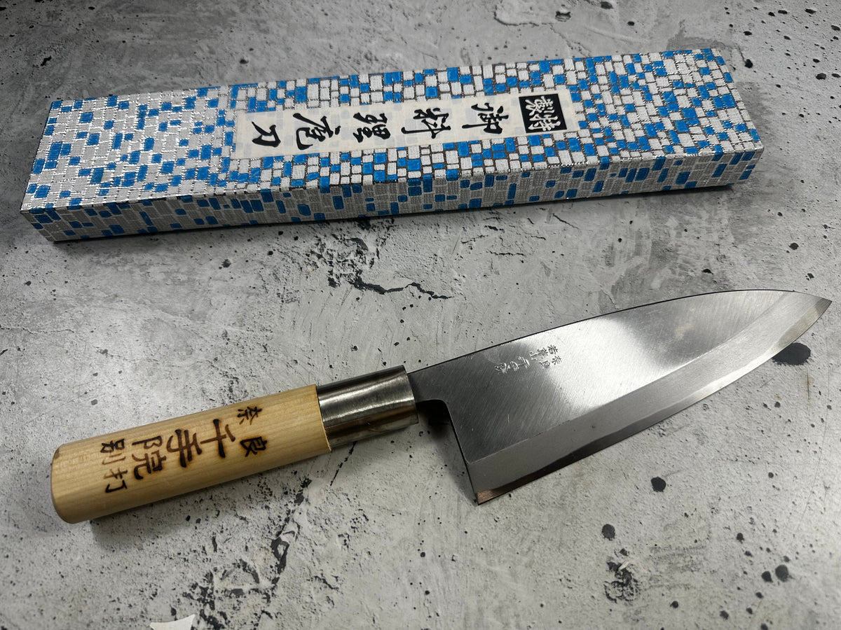 Vintage Nara Senjuin Deba Knife 180mm Carbon Steel 2298