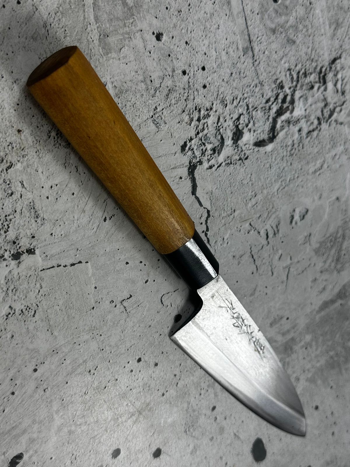 Vintage Sakai Yujiro Funayuki Knife 150mm Carbon Steel Wood Handle 2243