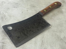 Load image into Gallery viewer, Vintage Butchers Foster Bros Cleaver Knife 180mm Made in USA 🇺🇸 Carbon Steel 1895