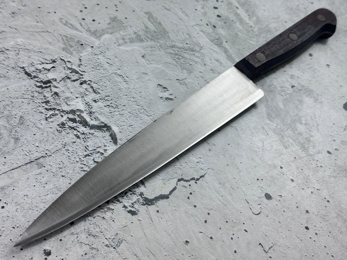 Vintage French Lacouture Slicing Knife 200mm Inox Steel Wood Handle 2190