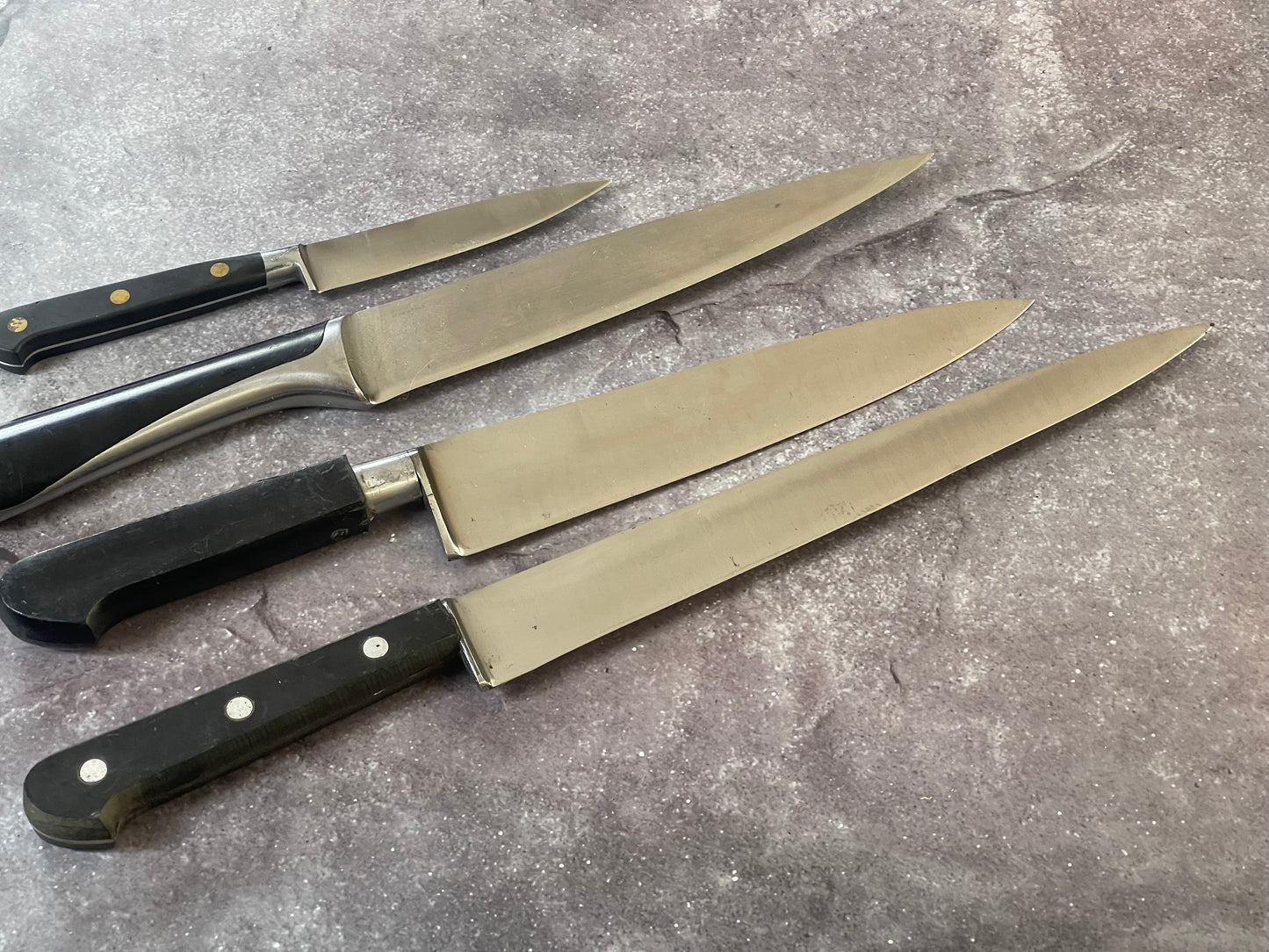 Vintage Knife Set 4x High Carbon Steel 1588