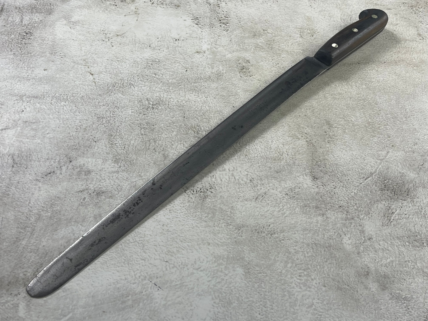 Vintage Gustav Emil Ern Flexible Brisket Knife 360mm Carbon Steel Made in Germany 🇩🇪 1910