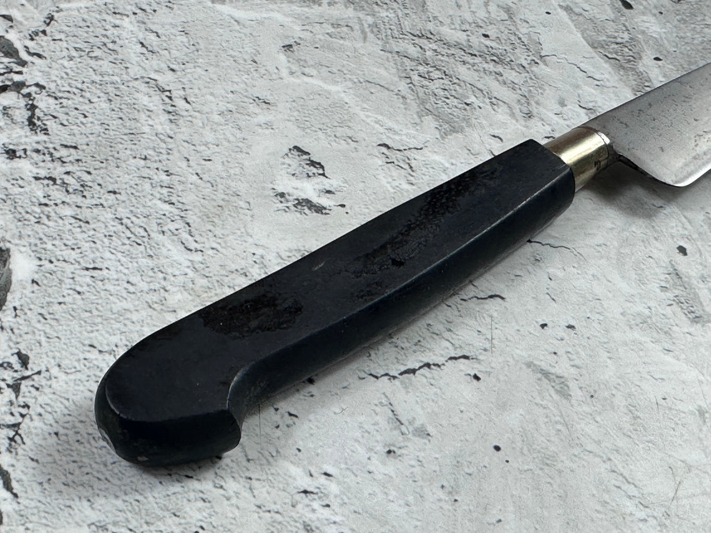 Vintage French Nogent Style Paring Knife 110mm Inox Steel POM Handle 2195