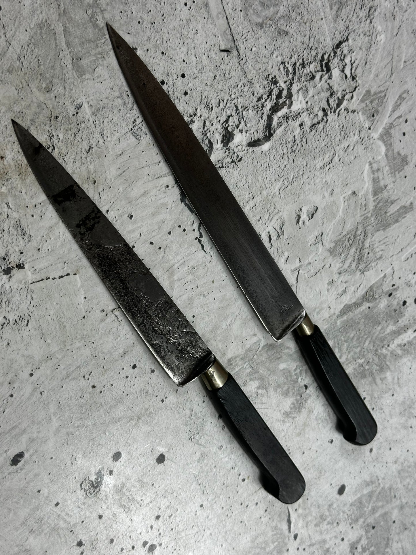 Vintage Nogent Knife  Set 2x Carbon Steel Made in France 🇫🇷 2044