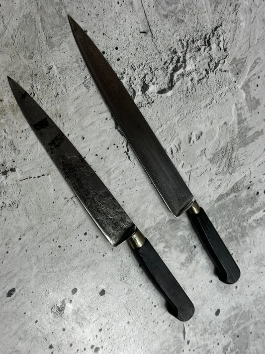 Vintage Nogent Knife  Set 2x Carbon Steel Made in France 🇫🇷 2044