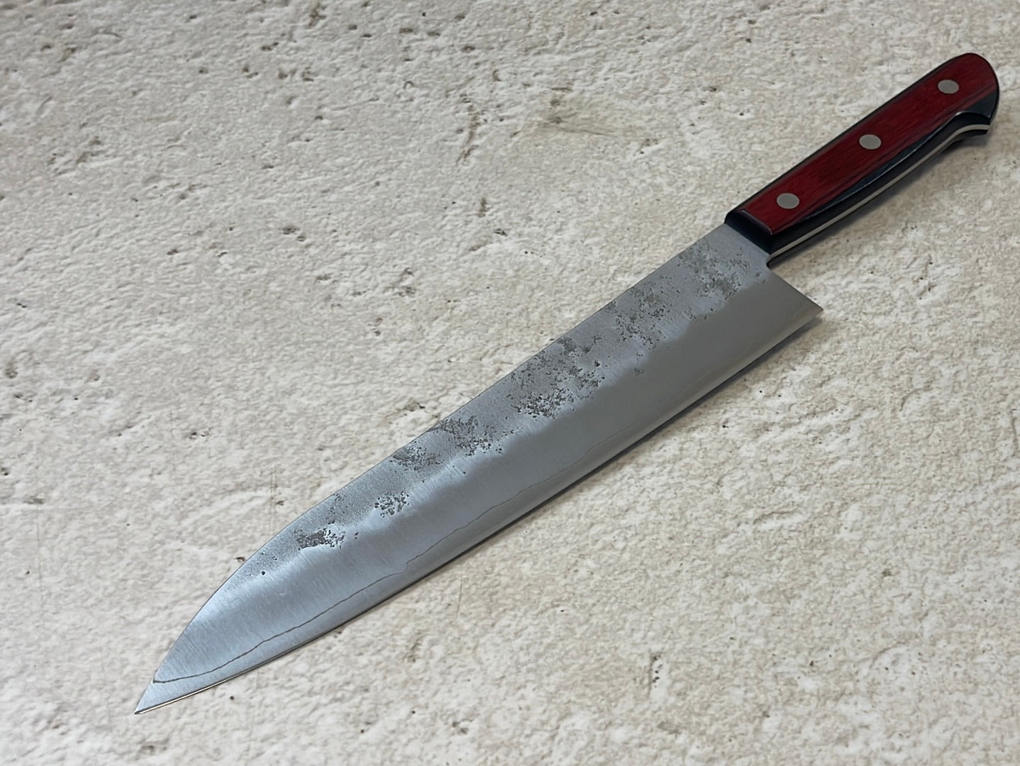 Tsunehisa G3 Nashiji Red Gyuto 210mm - Made in Japan 🇯🇵