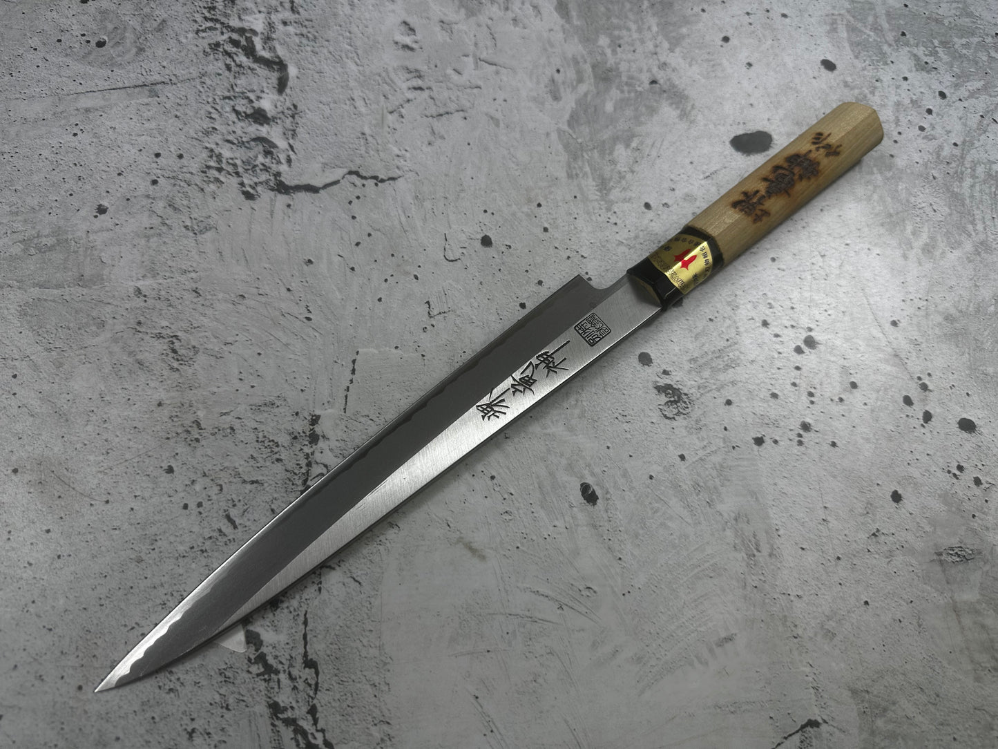 Vintage Sakai Ryujin Knife Set Carbon Steel Wood Handle Buffalo Horn 2231