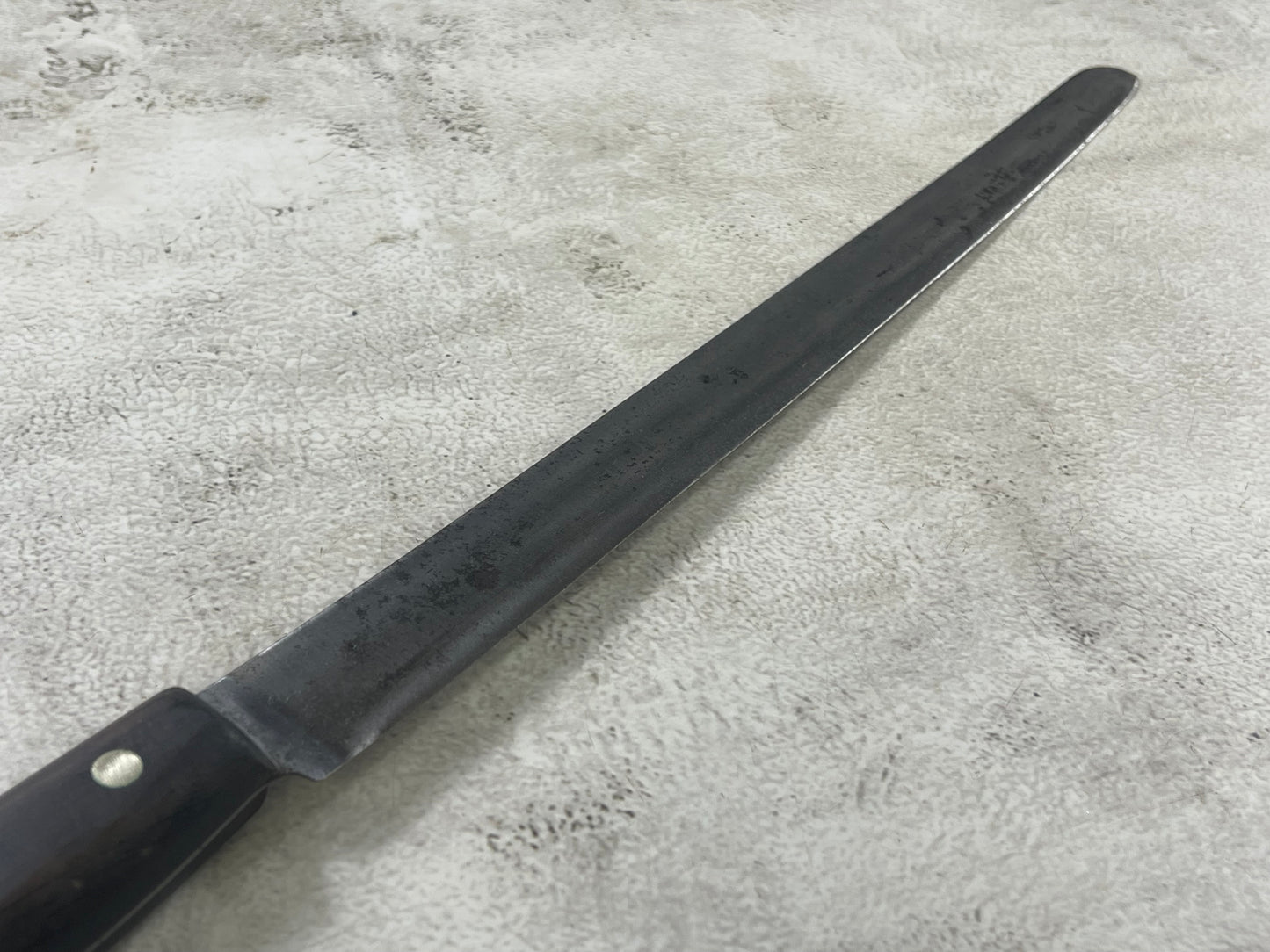 Vintage Gustav Emil Ern Flexible Brisket Knife 360mm Carbon Steel Made in Germany 🇩🇪 1910