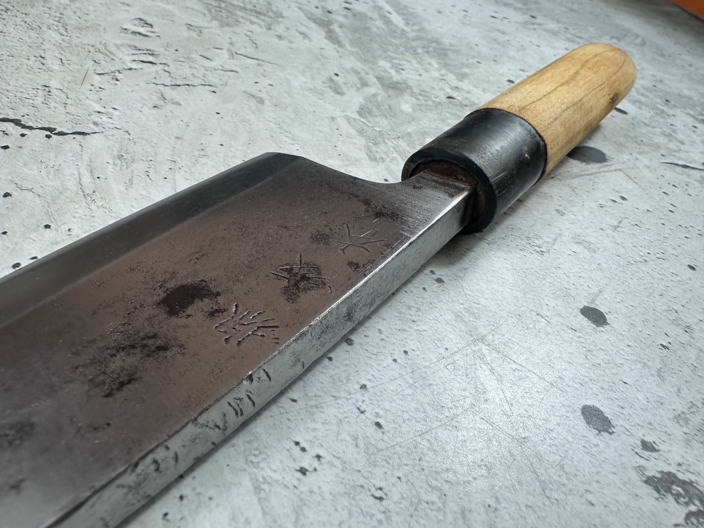 Vintage Sakai Sakamoto Deba Knife 170mm Carbon Steel 2145