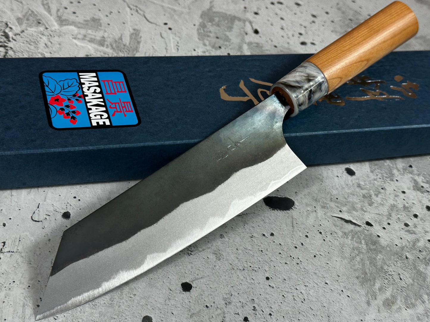 MASAKAGE MIZU Bunka  170mm oval Cherry Wood Handle