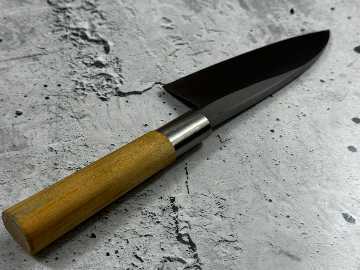 Vintage Tokusen Asahikuni Deba Knife 150mm Carbon Steel Timber Handle 2272