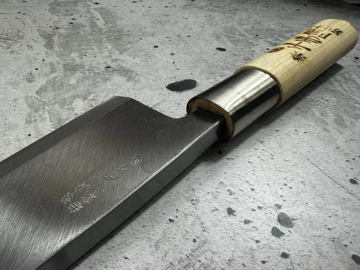 Vintage Nara Senjuin Deba Knife 180mm Carbon Steel 2298