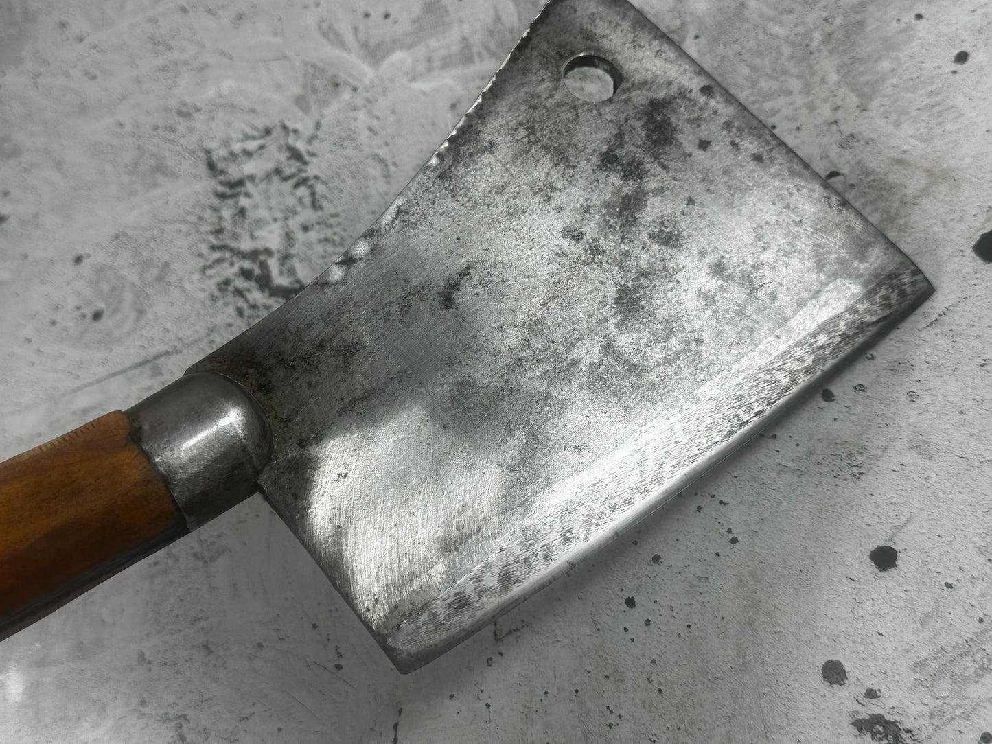 Vintage Foster Bros Butcher Cleaver Knife 160mm  Carbon Steel Blade Made in USA 🇺🇸 1997