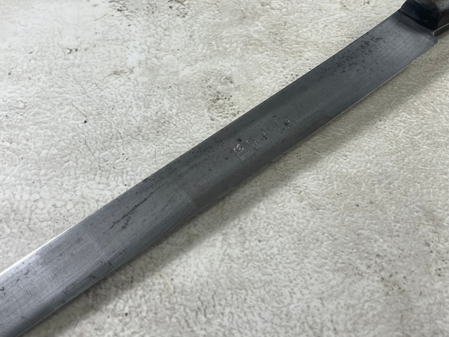 Vintage Gustav Emil Ern Flexible Brisket Knife 360mm Carbon Steel Made in Germany 🇩🇪 1910