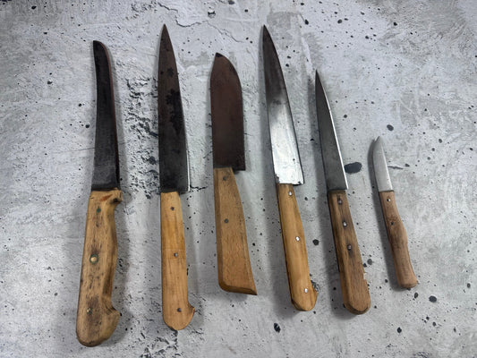 Vintage French Knife Set 6x High Carbon Steel France 2022