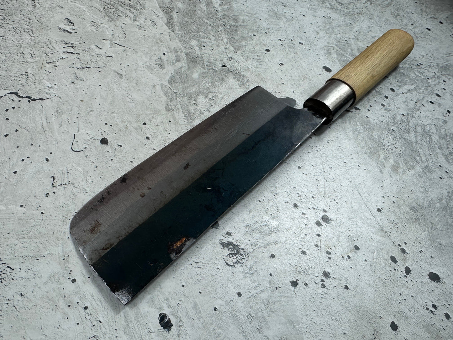 Vintage Fujiwara Sadashige Nakiri Knife 160mm Carbon Steel Original Box 2139