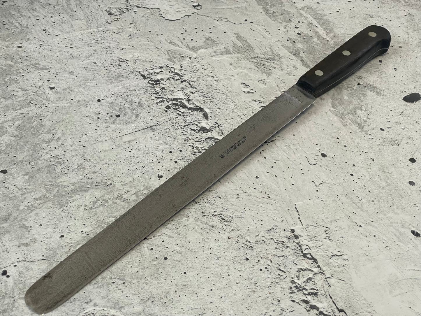 Vintage J. A. Henckles Brisket Knife 310mm Made in Germany Carbon Steel 🇩🇪 1491