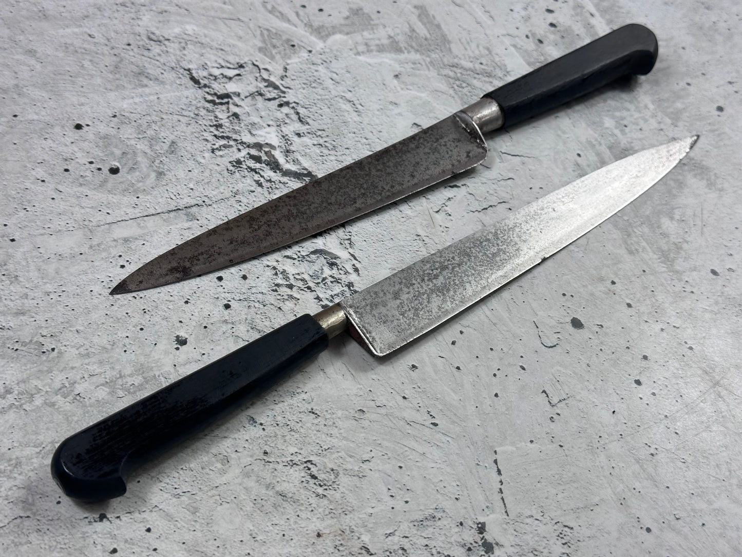 Vintage Nogent French Knife Set 2x Carbon Steel 2047