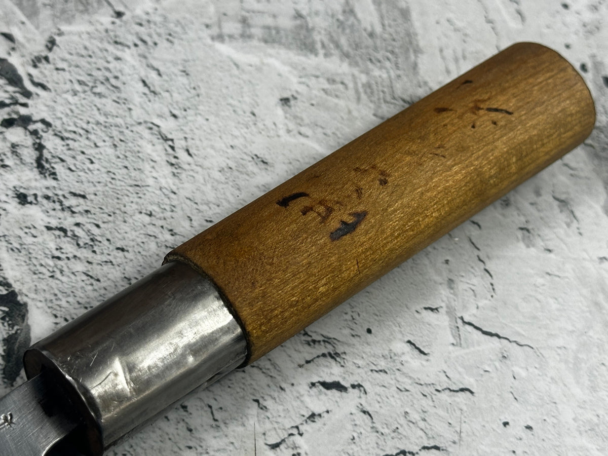 Vintage Sakai Shigemitsu Deba Knife 140mm Carbon Steel Magnolia Wood Handle  2260