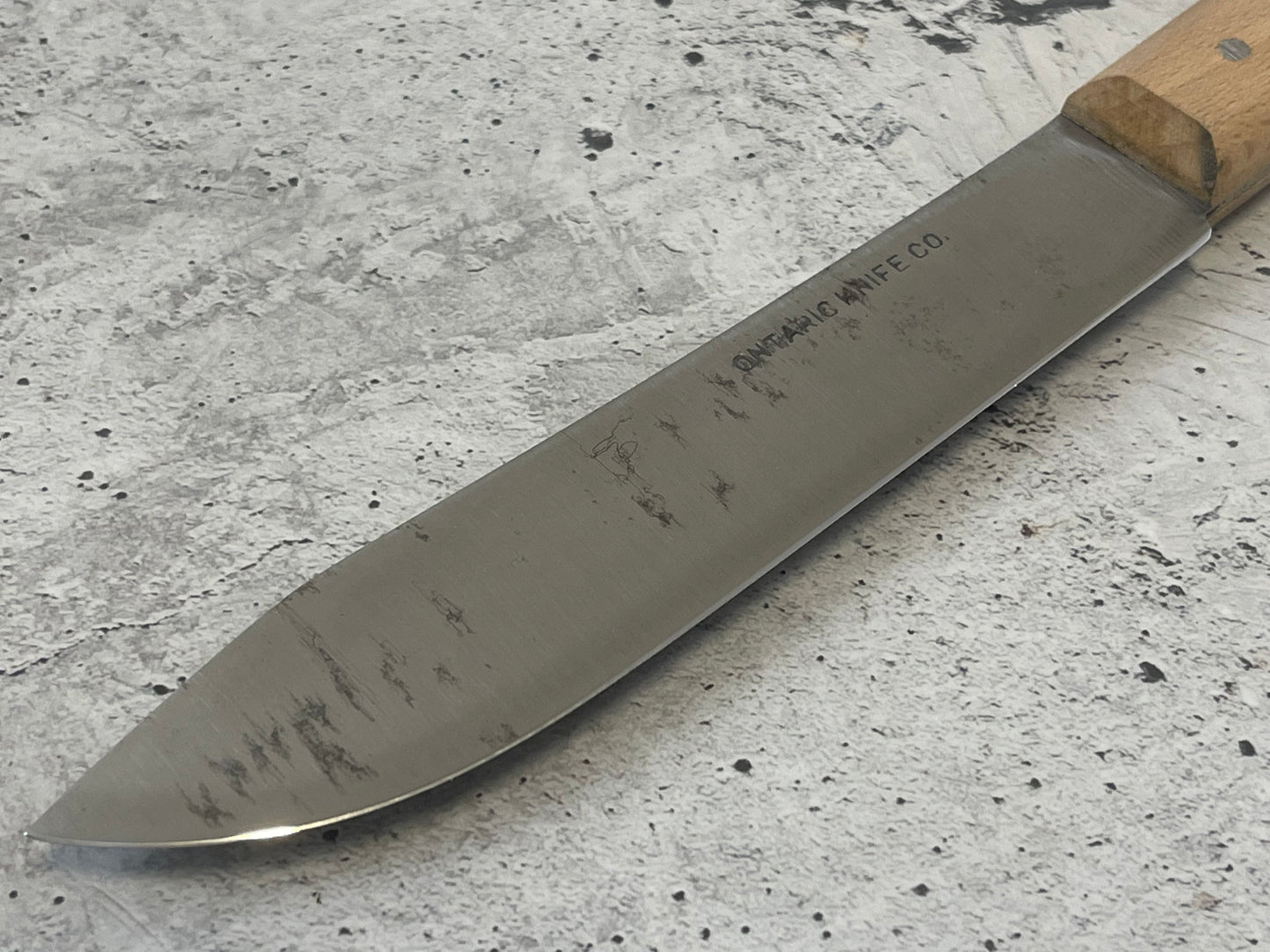 Vintage Ontario Butcher Knife 160mm High Carbon Steel Made in USA 🇺🇸 1496