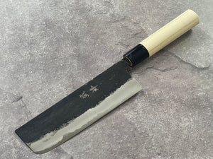 Murata Aogami Kurochi Finish Nakiri Knife 170mm - Made in Japan 🇯🇵