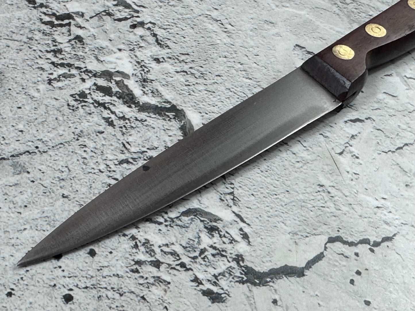 Vintage French Paring Knife 110mm Inox Steel Wood Handle 2215