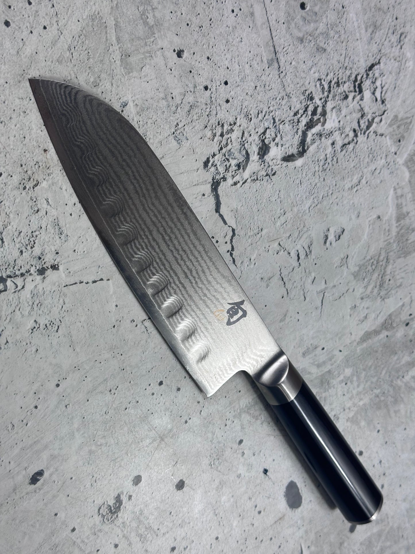 Pre-Owned Shun Classic Santoku Left Handle Knife 180mm Damascus Steel 2168