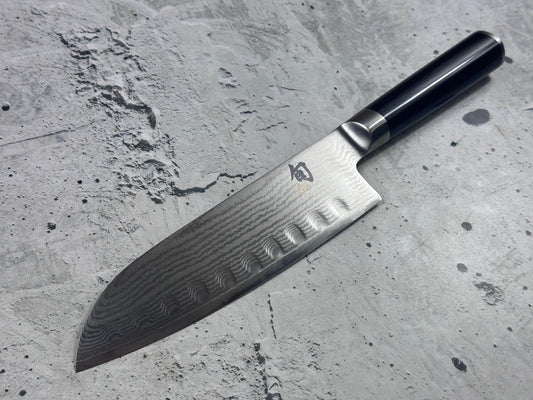 Pre-Owned Shun Classic Santoku Left Handle Knife 180mm Damascus Steel 2168