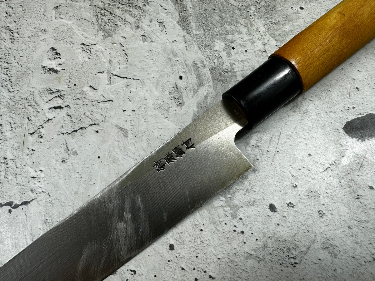 Vintage Tsunemaru Saku Yanagiba Knife 200mm Carbon Steel Magnolia Handle 2264