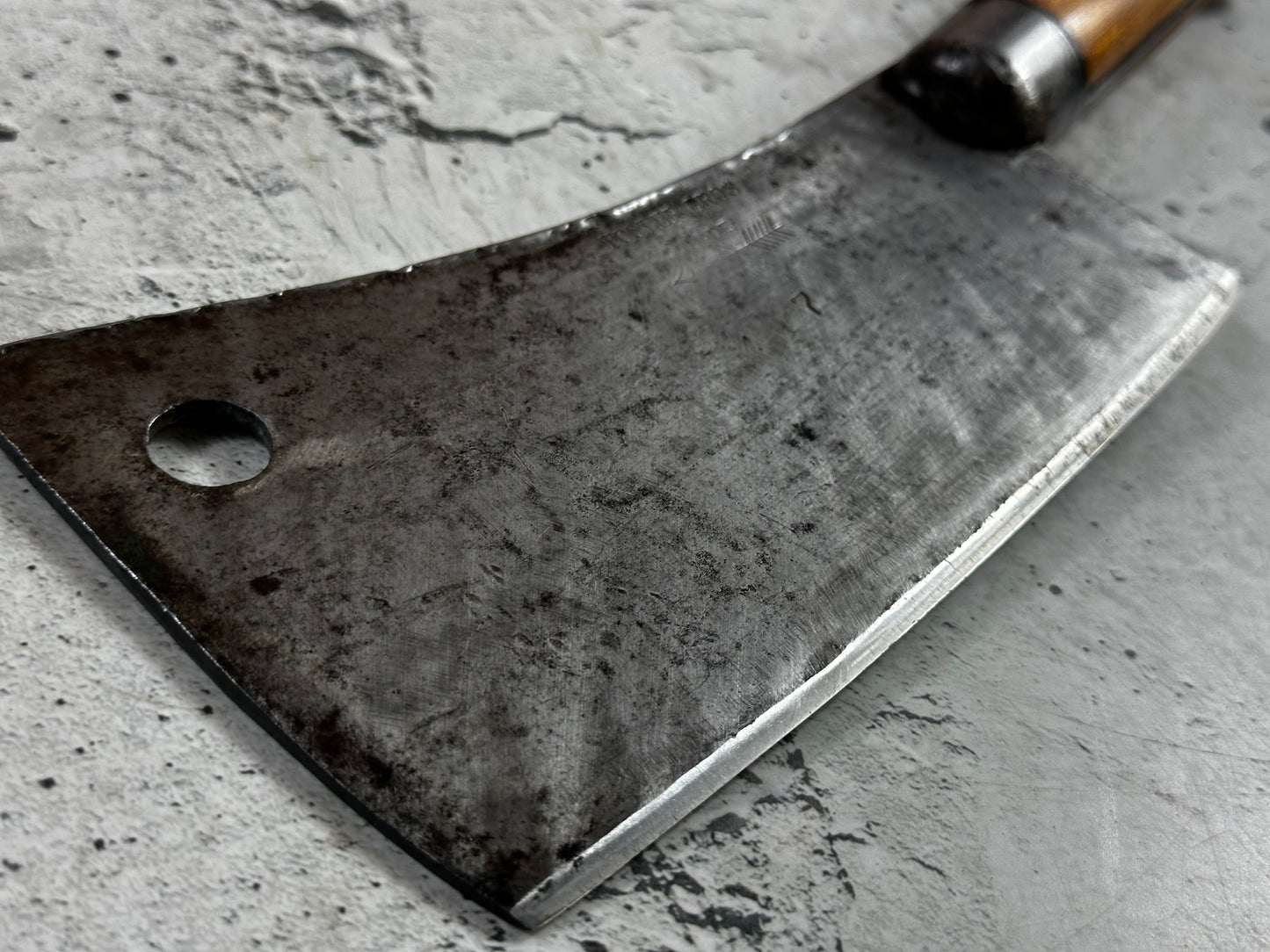 Vintage Foster Bros Butcher Cleaver Knife 180mm  Carbon Steel Blade Made in USA 🇺🇸 1996