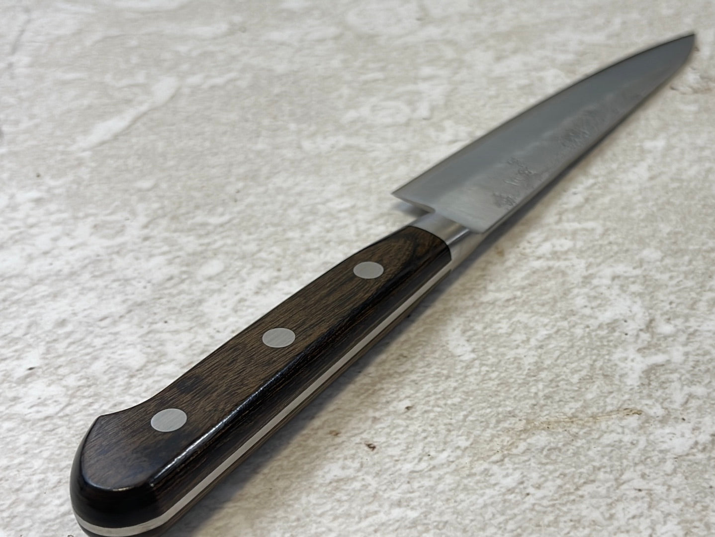 Tsunehisa G3 Nashiji Brown Petty 135mm - Made in Japan 🇯🇵 With Bolster