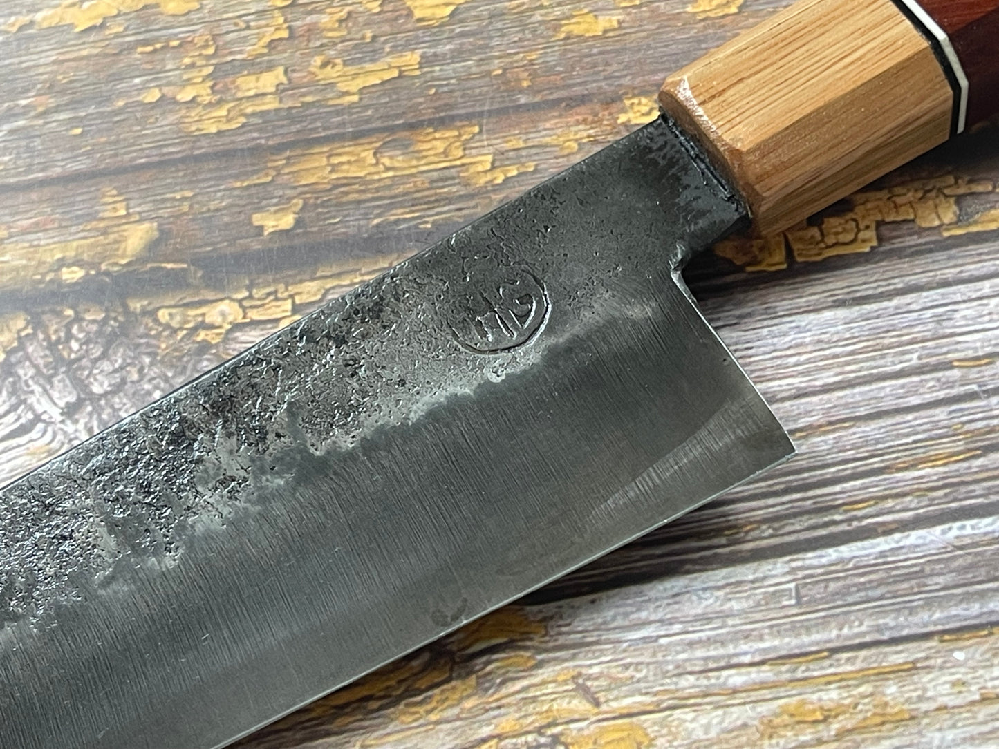 HG Blade Bunka Knife 170mm Kurouchi Finish 1084 High Carbon Steel