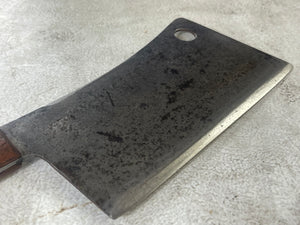 Vintage Butchers Foster Bros Cleaver Knife 180mm Made in USA 🇺🇸 Carbon Steel 1895