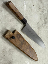 Load image into Gallery viewer, Kanefusa Gyuto 230mm Teakwood Burl &amp; Rosewood Handle &amp; Sheath