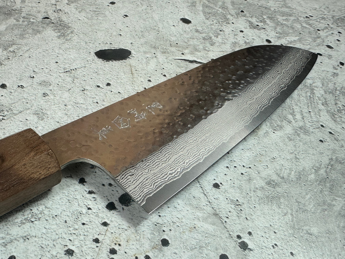 Makoto Kurosaki VG7 Damascus Santoku Knife 165mm